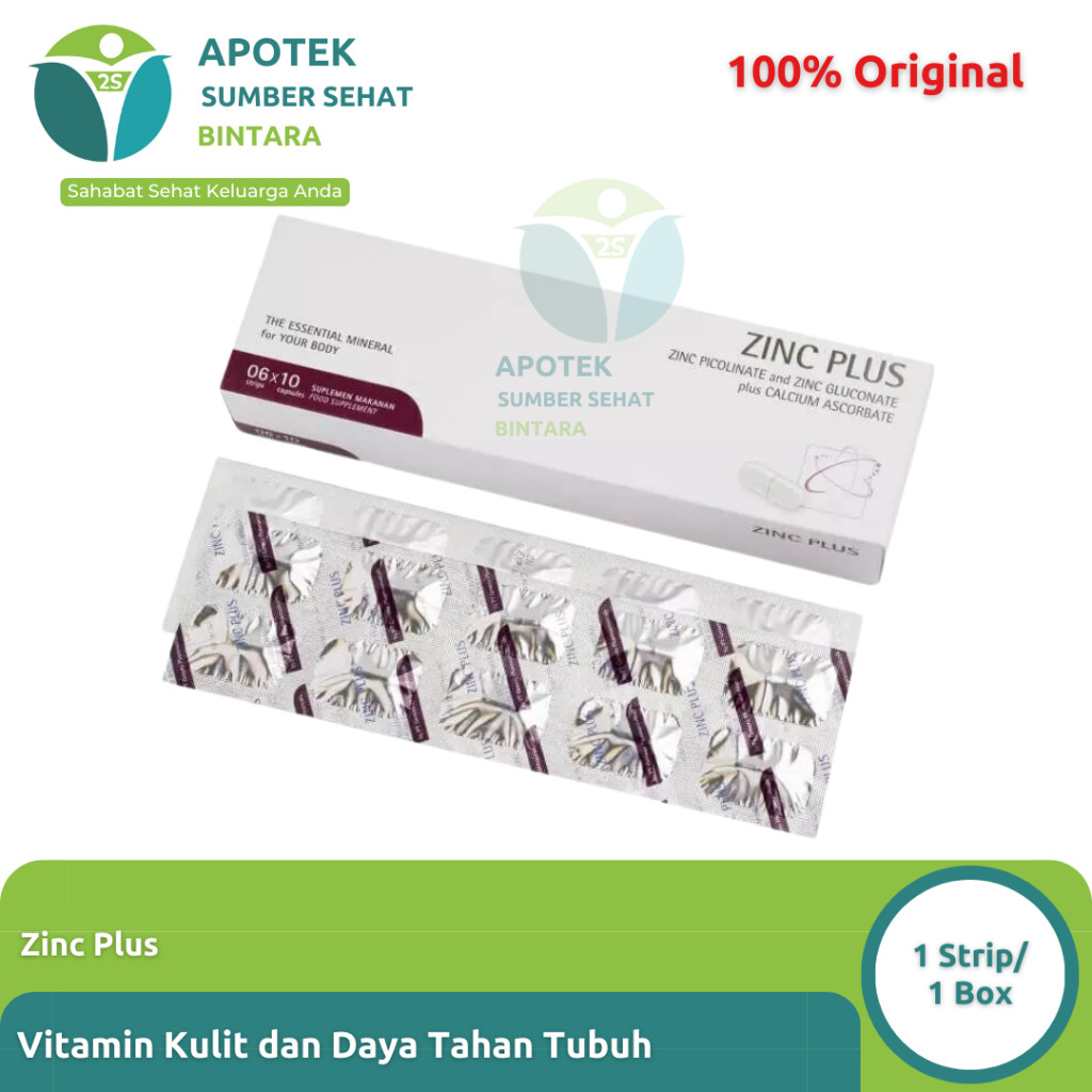 Zinc Plus Genero - Zinc Picolinate dan Gluconate - Vitamin Kulit Rambut