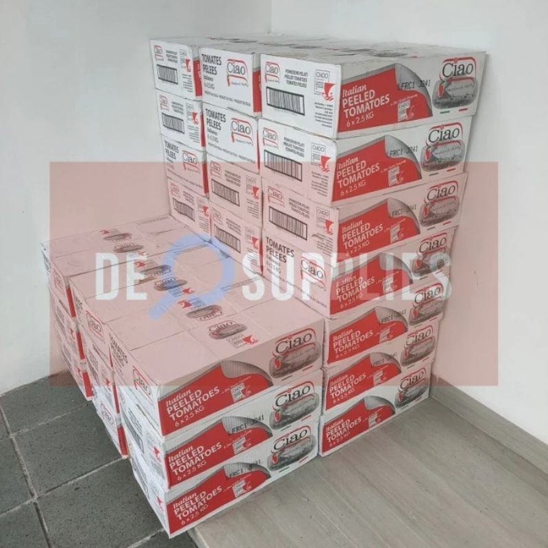 

Ciao Italian Peeled Tomato Premium 2550gr Tomat Kupas Chopped Tomato