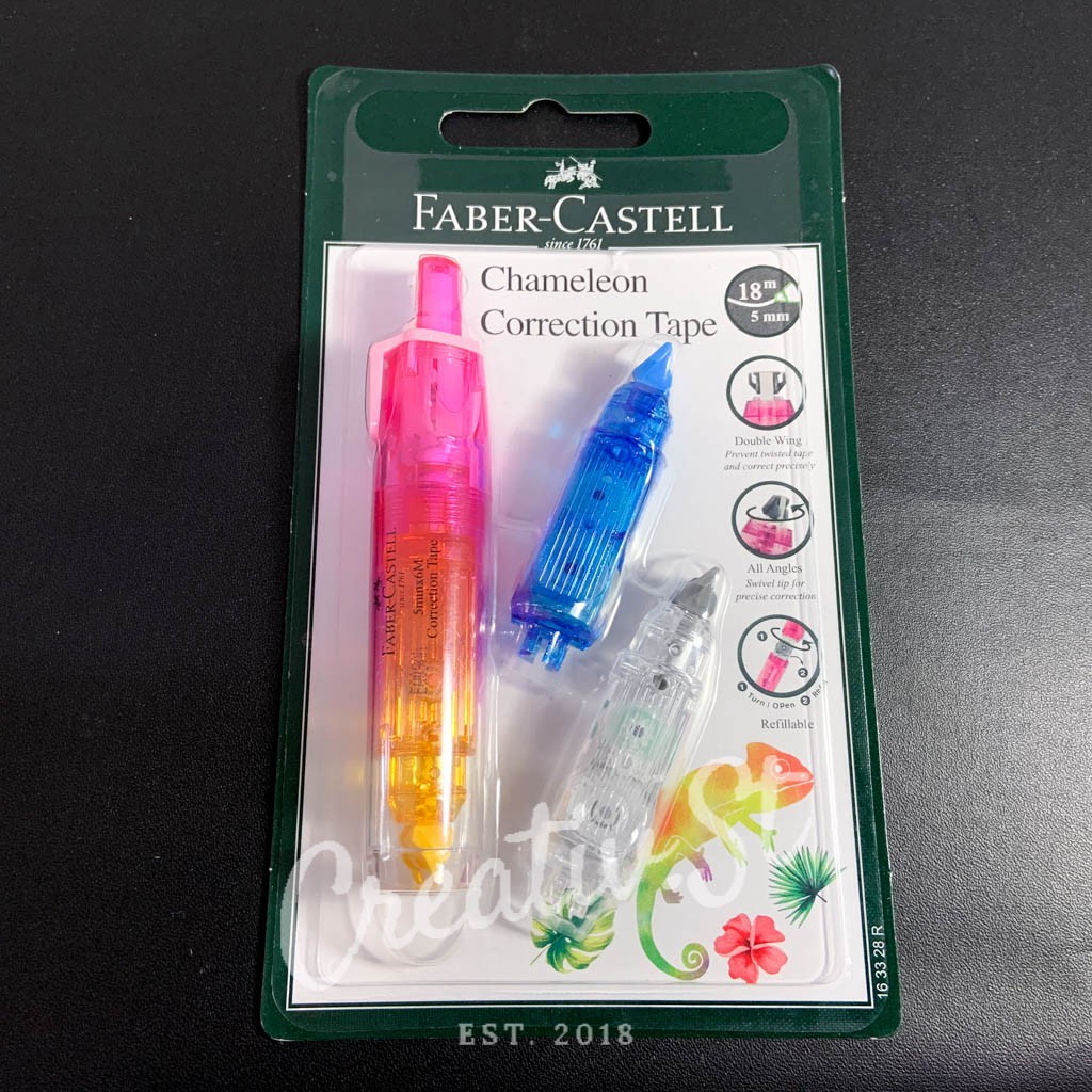 

FABER CASTELL Chameleon Correction Tape Tip Ex Kertas Tip-Ex