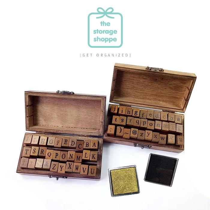 

Tkj - Alphabet Stamp Set / Rubber Stamp Set With Ink Pads / Stempel Huruf
