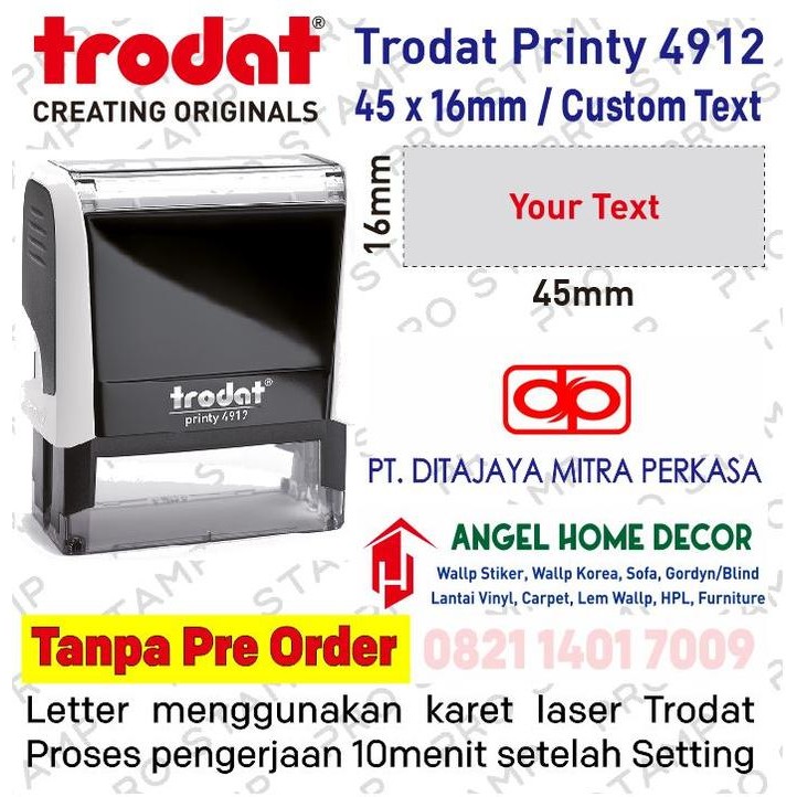 

Tkj - Stempel Otomatis Trodat Printy 4912 / Custom Design