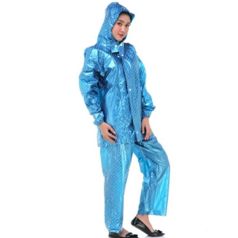 Jas Hujan Setelan Polkadot Metalik Dot 931 Jas Hujan Dewasa Polkadot Elmondo 931 Jas Hujan Elmondo
