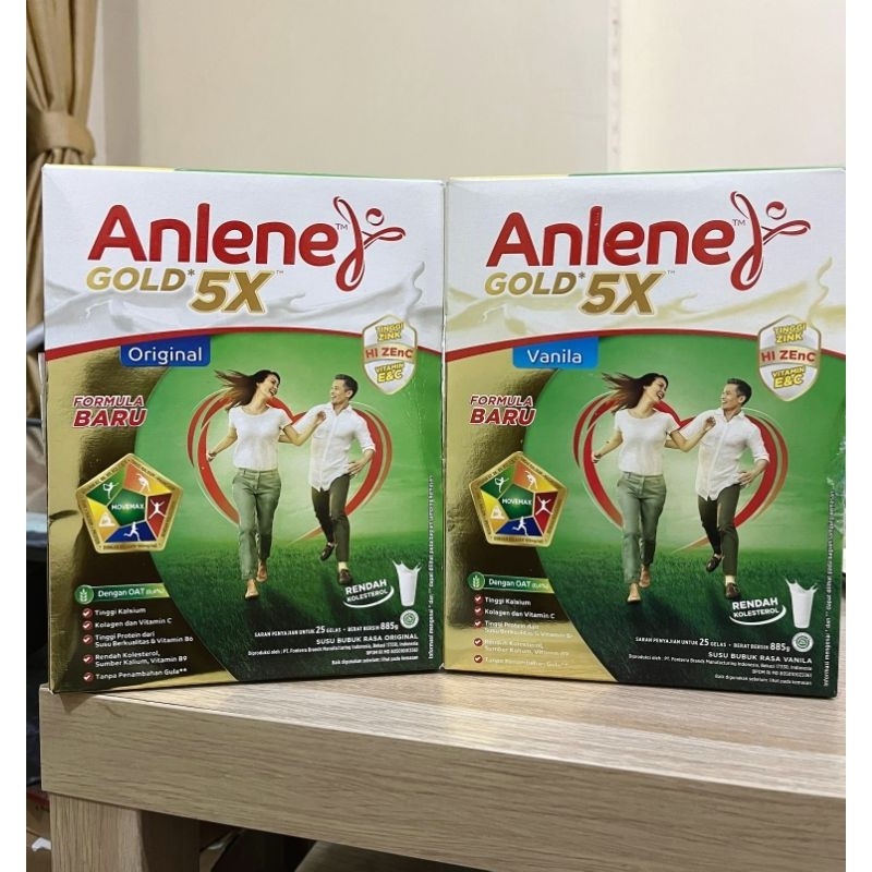 

ANLENE GOLD 5X / VANILA /COKELAT 825GR / SUSU TULANG TINGGI KALSIUM LANSIA