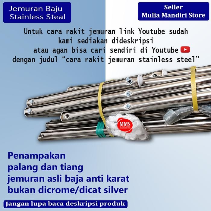 Jemuran Baju Aluminium Palang 9/Jemuran Baju Lipat