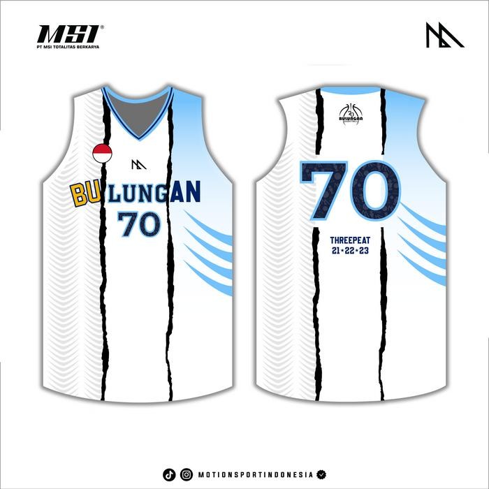 Jersey Basket MSI - THREEPEAT DBL SMA 70 BULUNGAN (HOME)