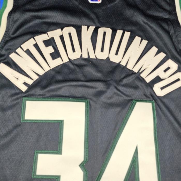 Baju Jersey Basket Swingman NBA Giannis Antetokounmpo Bucks Statement