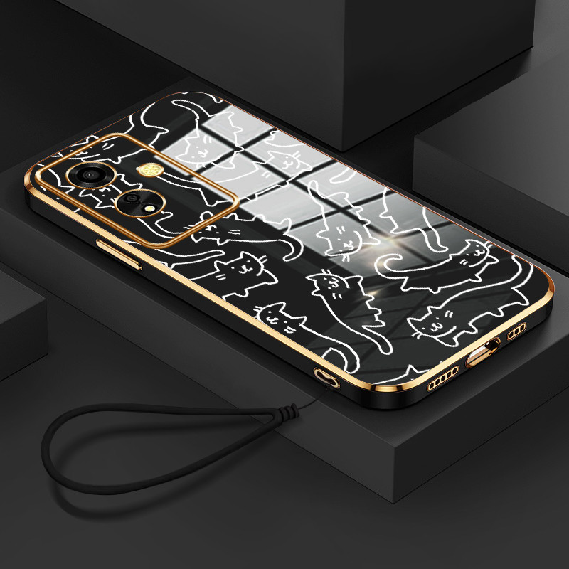 Casing Hp Untuk OPPO A59 2016 F1s Case Casing HP Kesing menggambarkan kucing Softcase pelindung sili