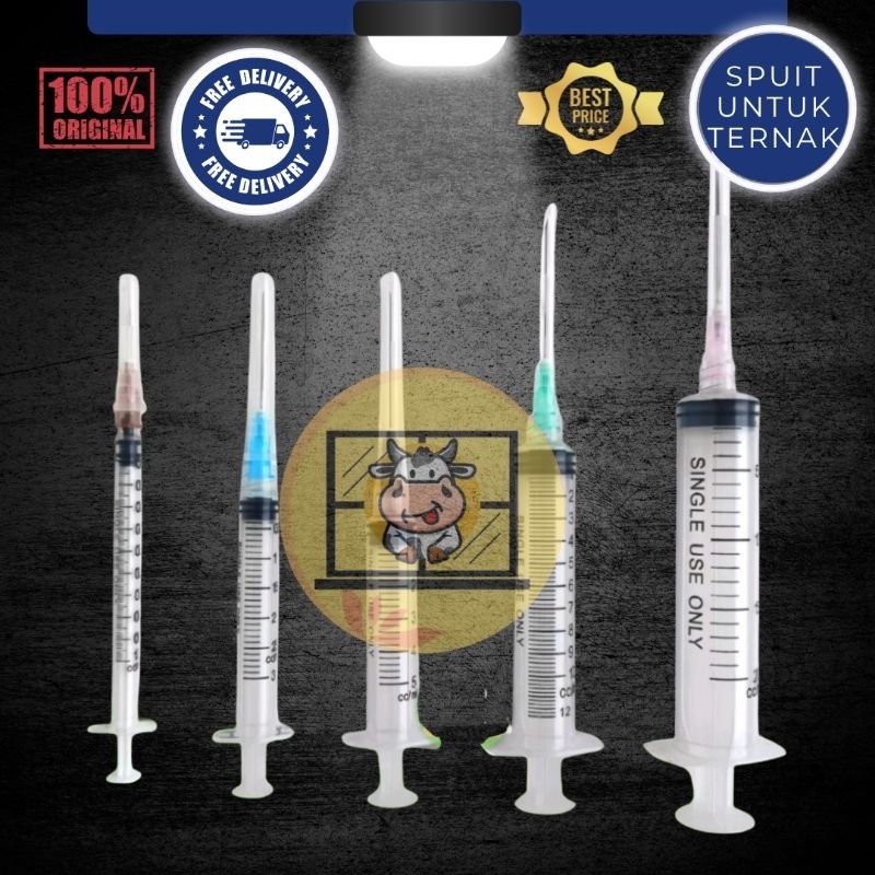 SPUIT OM SPUIT UKURAN 1ML 3ML 5ML 10ML, SPUIT 1CC 3CC 5CC 10CC - SEPETAN SUNTIKAN UNTUK TERNAK,