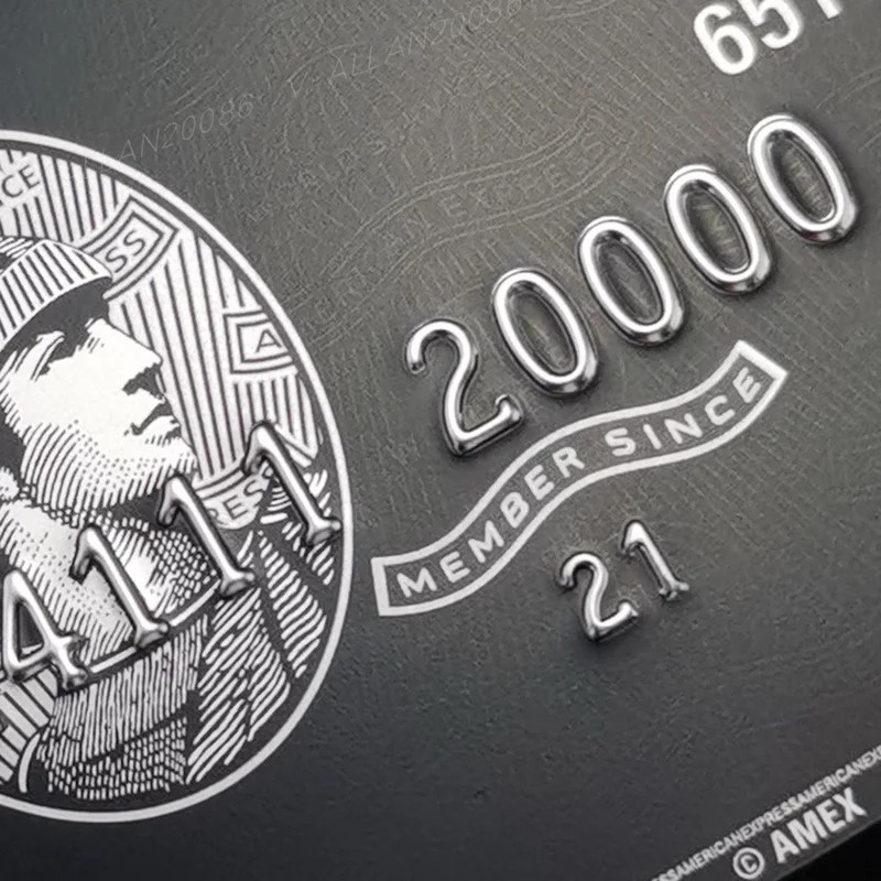 Metal Card High Club Card Custom American Black Card Centurion Card Short Video Prop Card Convex cod