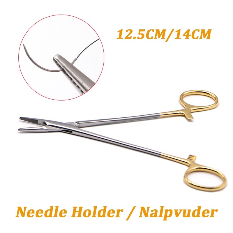 Needle Holder / Nalpuder / Nalpvuder / Klem Jahit/12.5cm/14cm Needle Forceps/Dental Needle Holder