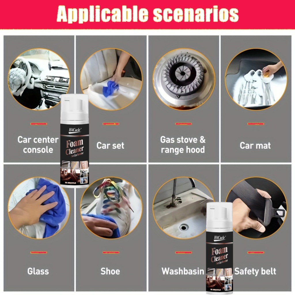 

Multifunctional Foam Cleaner Car Interior Stain Removal And Cleaning Leather Seat Home Foam Cleaner
