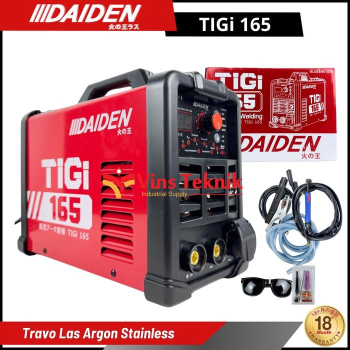 Termurah DAIDEN TIGi165 TIGi 165 Travo Las Argon Mesin Las Stainless Mesin Las Trafo Las