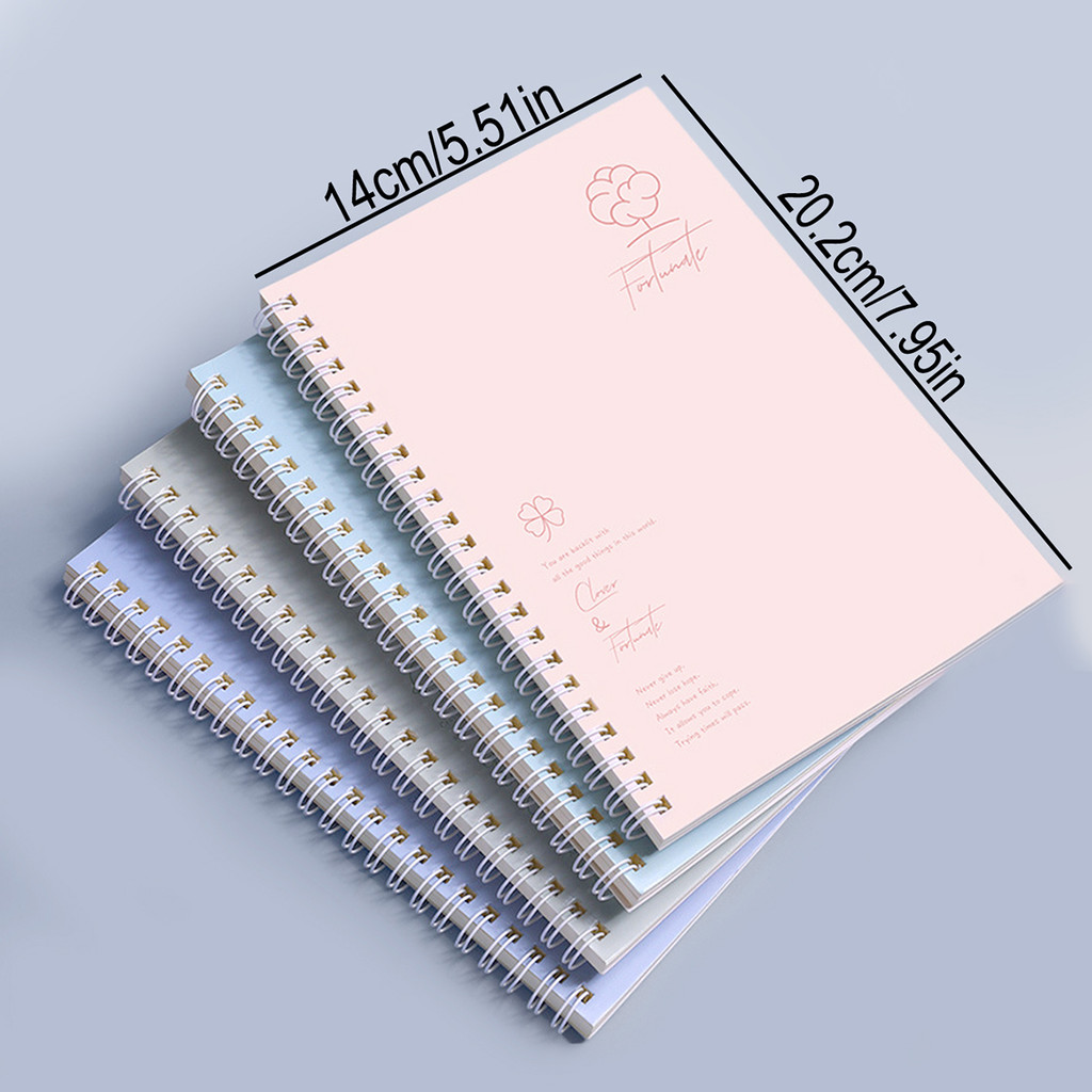 

4 Books/Pack Retro Color A5 Spiral Notebook, Suitable For Daily Planning Memo Learning Goal