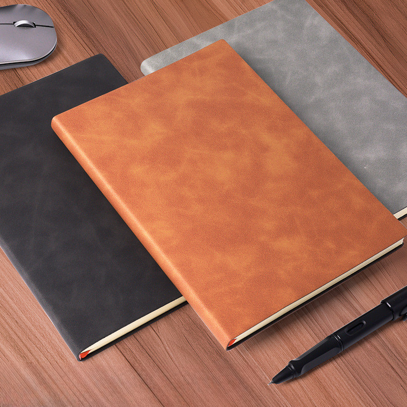 

A5 Leather Book Skin Feeling Fashion Notepad Diary Learning Notebook Wholesale Business Office