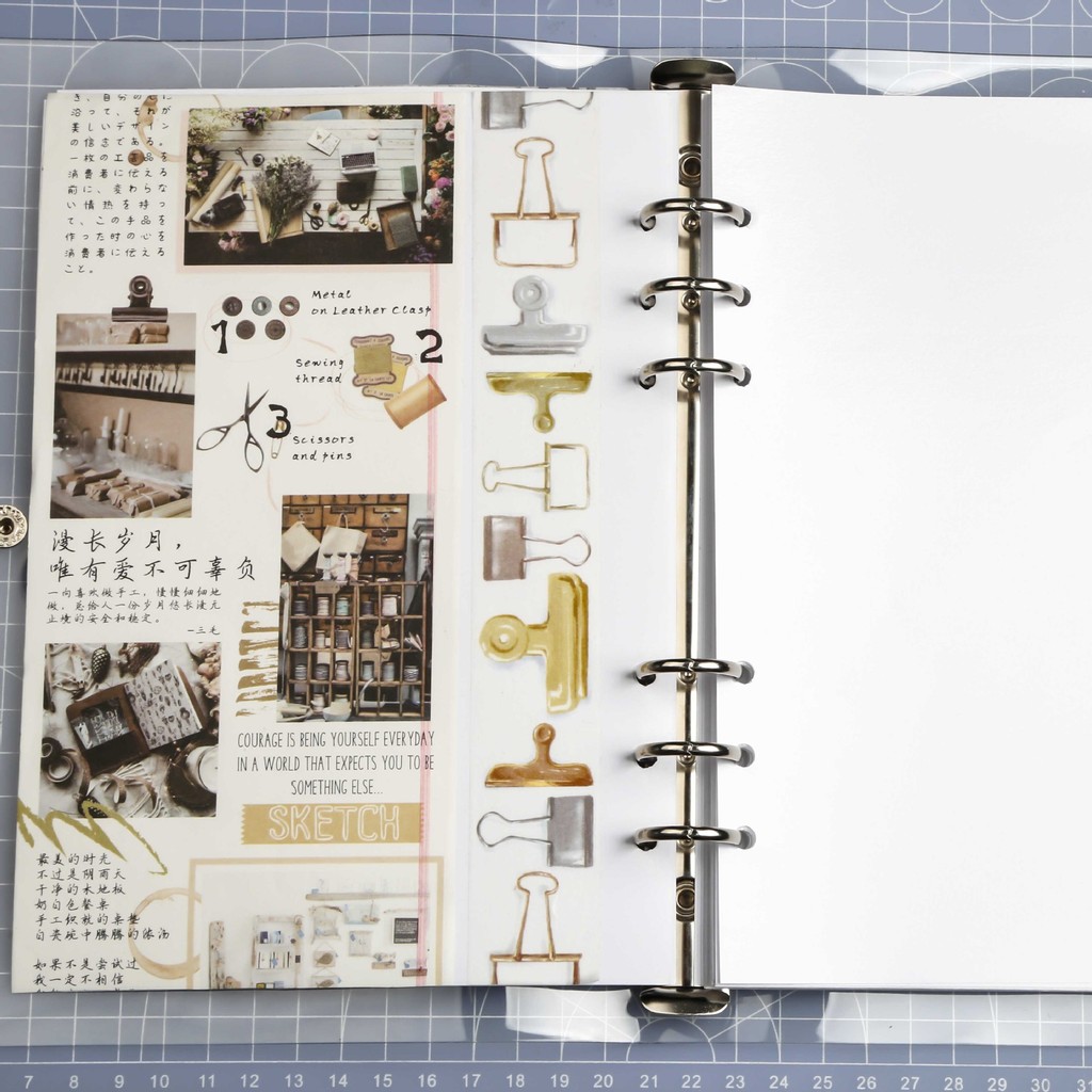 

Double-Sided Release Paper Adhesive Tape Release Paper Six-Hole Release Paper Storage Map Book Diy