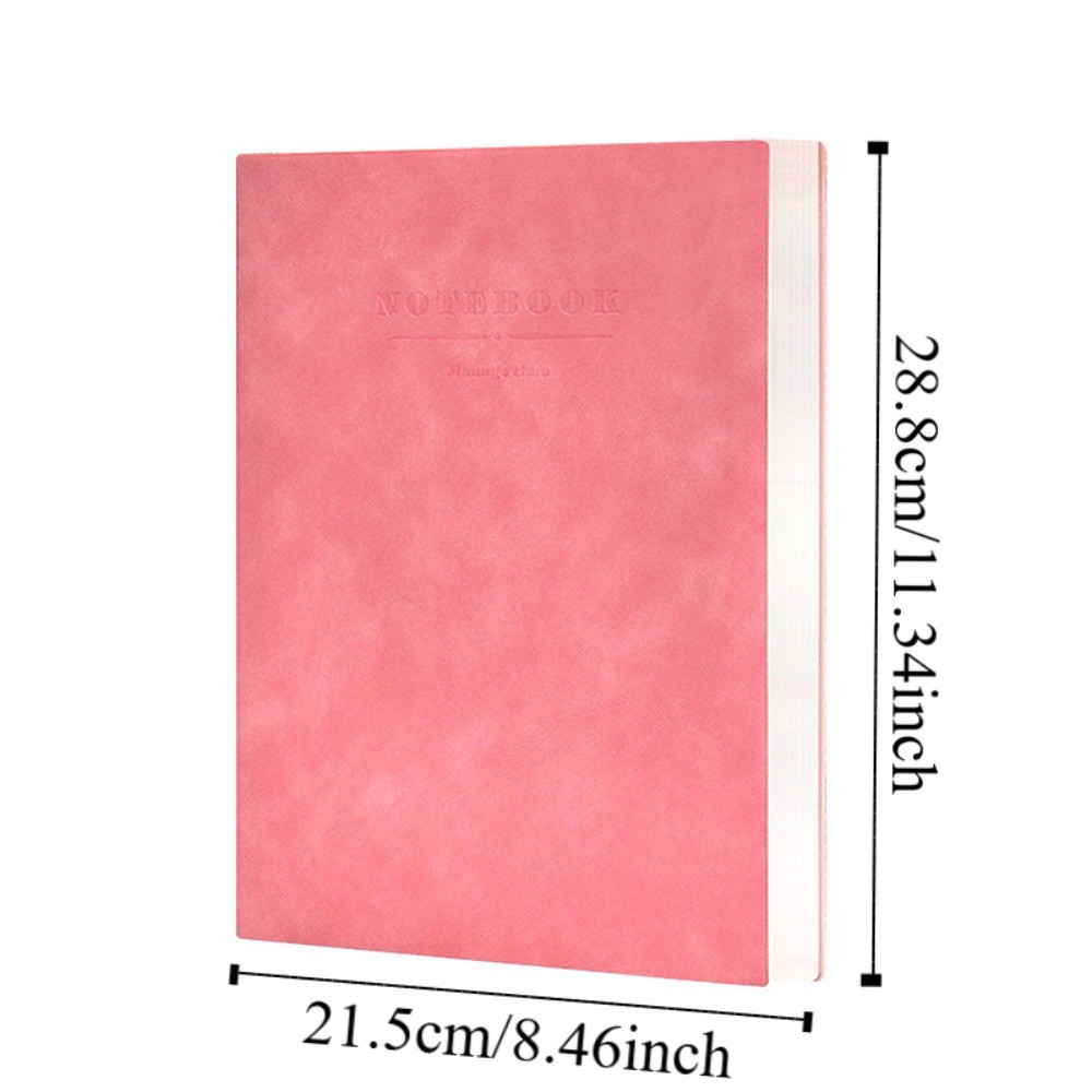 

Leather A4 Notebook Soft Cover Blank Lined Meeting Record Handbook Travelers Journals Student