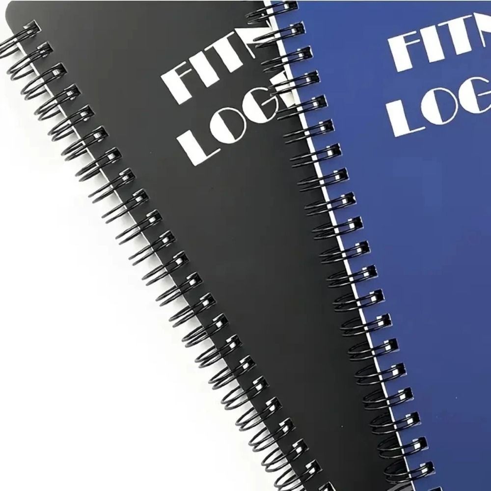 

English Interior Fitness Logbook Hard Cover 142P Fitness Plan Book Portable Paper English Exercise