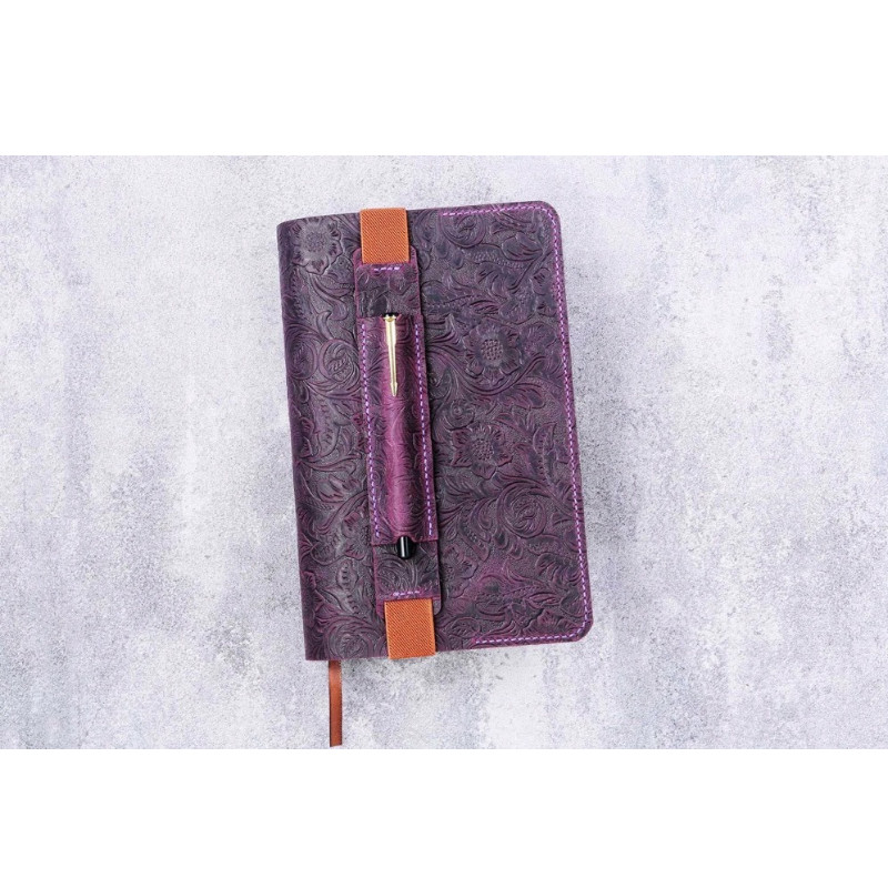 

Purple Embossing Leather Cover Case For Holy Bible Kjv , Custom Christian Gifts For Women Mother