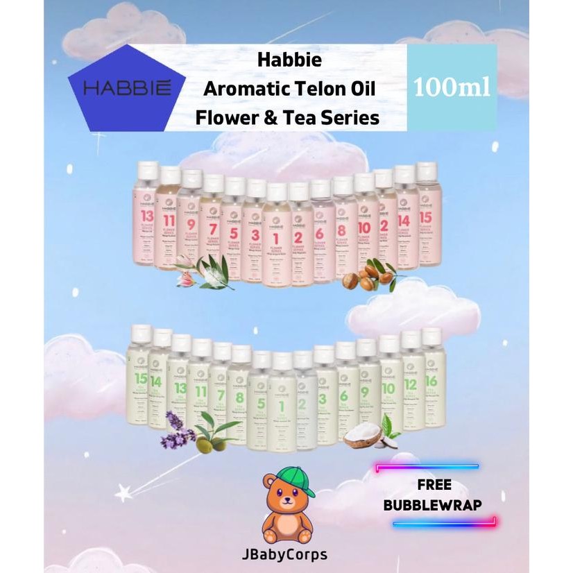 Habbie Telon Oil Flower & Tea Series Habbie Minyak Telon Habie Best Seller