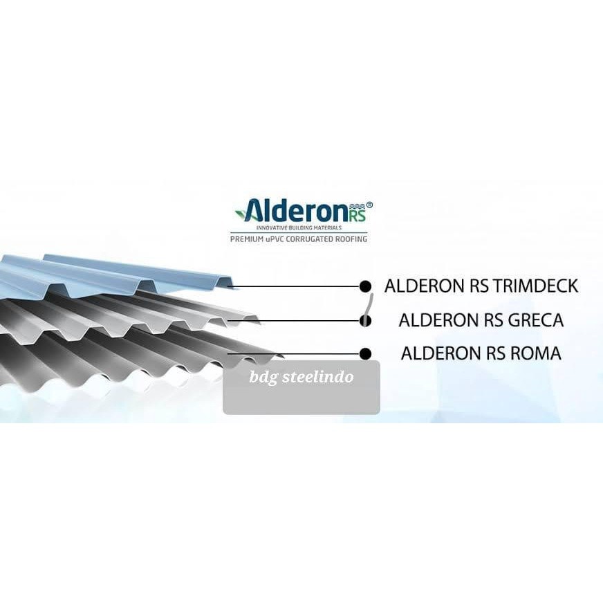 Bararoomkey_ Atap Alderon Rs Upvc Single Layer 4, 5 Dan 6M Greca Roma Trimdek Kanopi