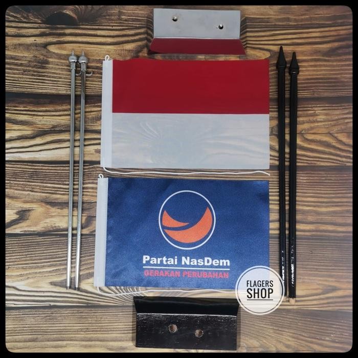 

Flagers - Bendera Meja Indonesia - Partai Nasdem + Tiang Silang