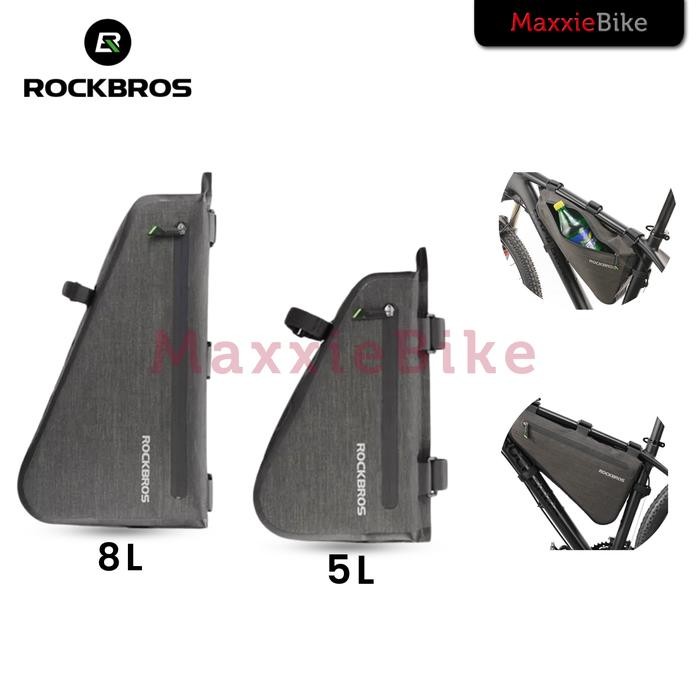 Pacific United - Rockbros As-017 Tas Frame Sepeda Bicycle Triangle Bag Waterproof Mtb Roadbike
