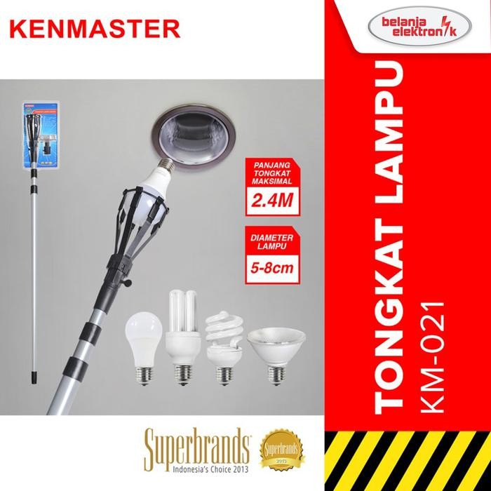 Terlaris KENMASTER Tongkat Lampu Stick Pemasang Dan Melepas Lampu Bohlam KM-021 SALE