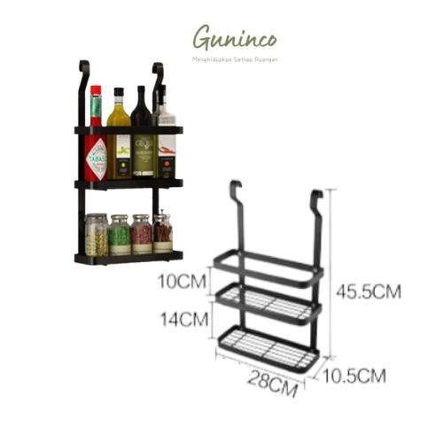 Guninco Gantungan Rak Bumbu Dapur / Rak Bumbu Dapur Gantung 2 Susun / Rak Dapur Gantung Multifungsi