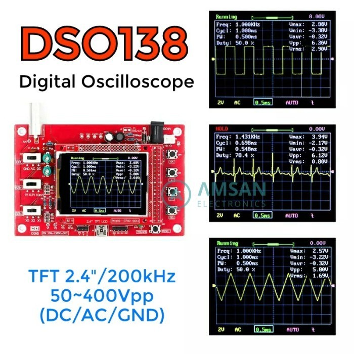 Dso138 Digital Oscilloscope 1Msps Osiloskop Dso 138