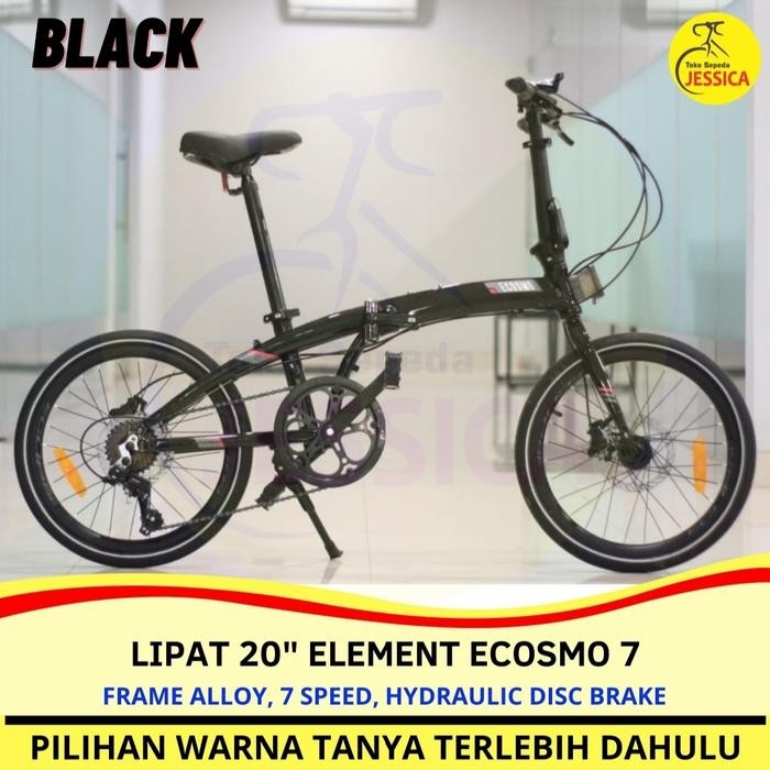Sepeda Lipat 20 Element Ecosmo 7 Speed Disc Brake Folding Bike Murah