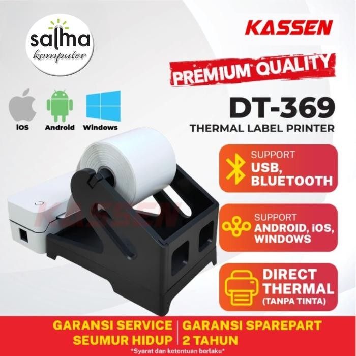 Printer Resi Thermal Label Kassen Dt 369 - Bluetooth Printer Thermal