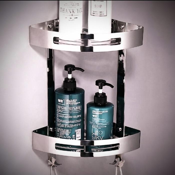 Rak Sudut Kamar Mandi. Rak Sudut Stainless. Tempat Sabun Stainless