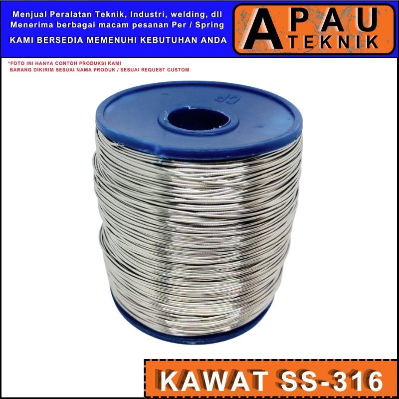 KAWAT STAINLESS STEEL HARD / KERAS 316 / 0.2MM-0.8MM @1KG