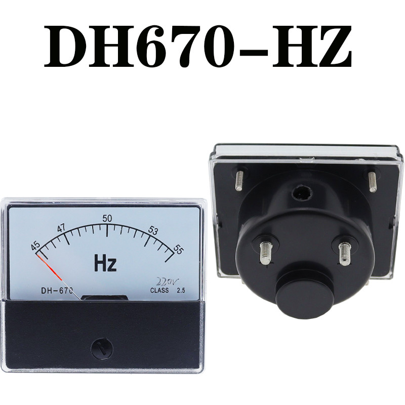 NEW NEW DH-670 Pointer type frequency meter DH-670 45-55HZ 380V 220V 100V Hertz meter