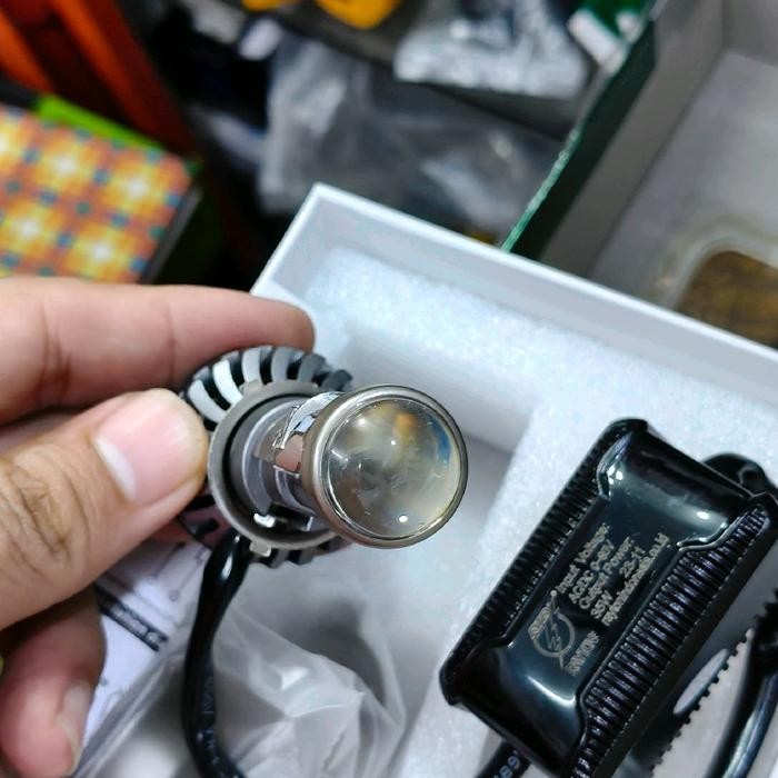 Diskon Lampu Utama H6 H4 H7 Motor Mobil Led Projie Lensa Fokus Terang Rhd