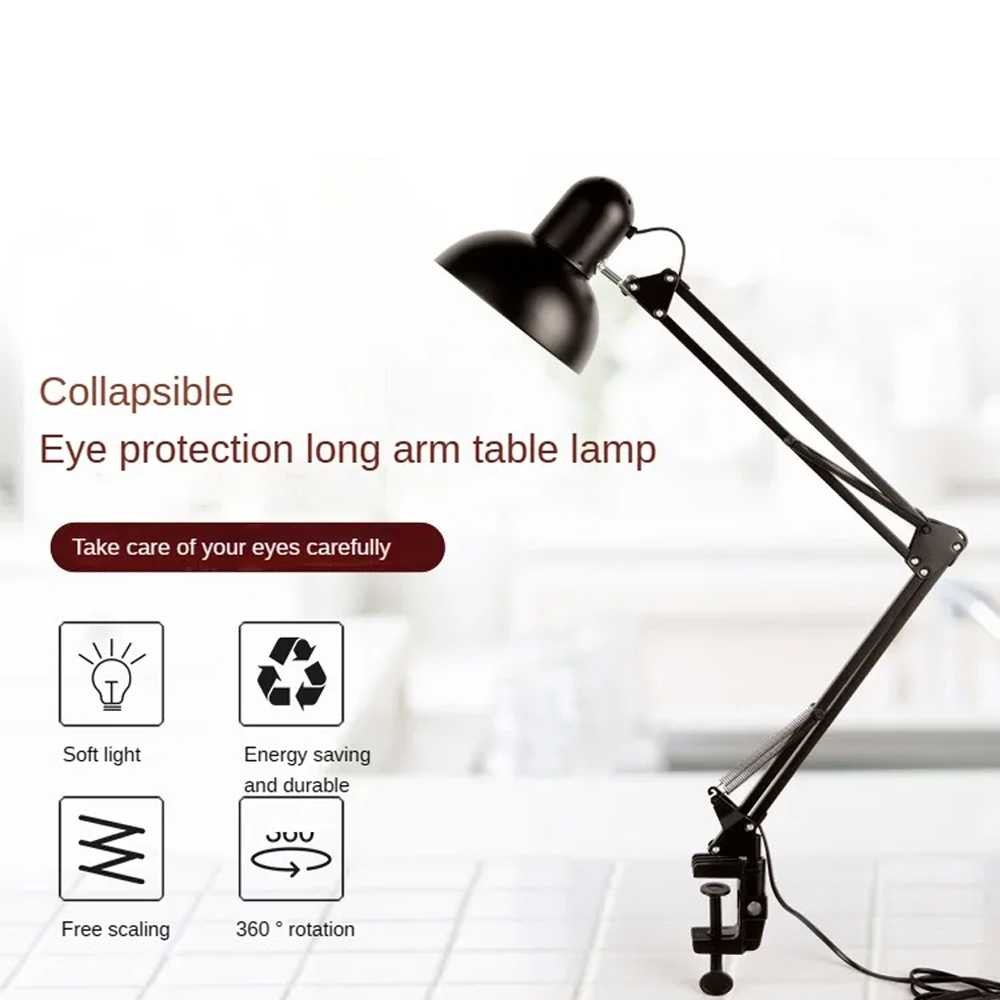 

Dudukan Lampu Meja Belajar LED dengan Penjepit yang Dapat Disesuaikan E27 260V LED Study Table Lamp Holder Bracket Adjustable Clamp E27 260V Warna Hitam
