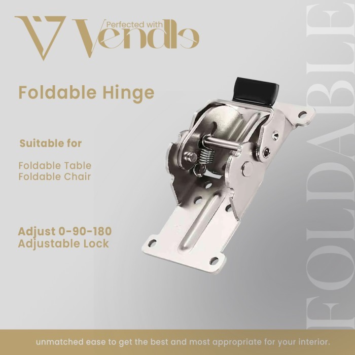 PREMIUM Engsel Meja Lipat 4 inch - Bracket Siku Lipat Kunci