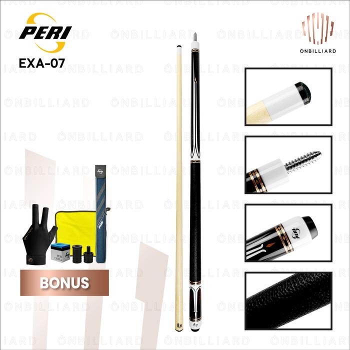 PREMIUM PERI EXA-07 Series Stick Billiard Low Deflection Cue Stick Play Billiard Shaft P20 Maple