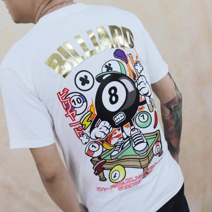 PREMIUM Kaos Distro Pria / Kaos T-Shirt Billiard / Kaos Sablon Billiard