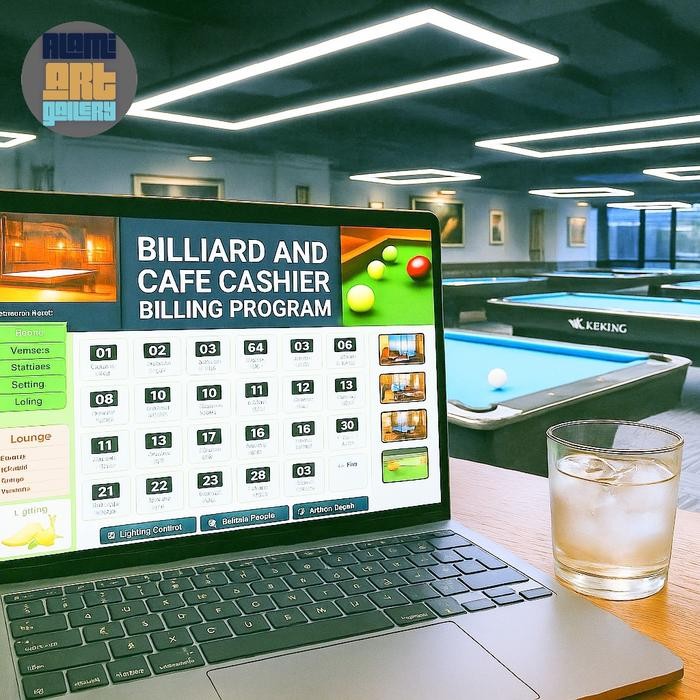 PREMIUM Program Kasir /Billing Billiard +Saklar Lampu 6 Meja -Bergaransi
