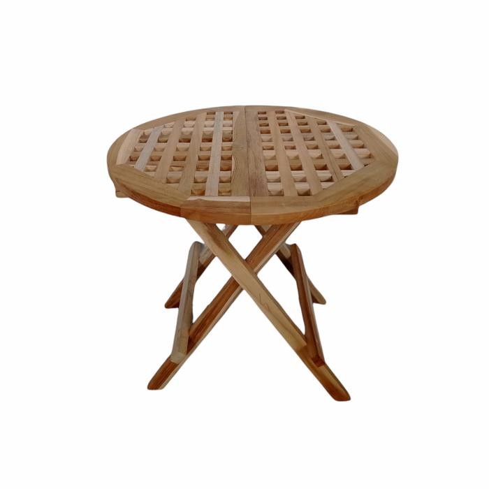 PREMIUM Meja lipat bulat cafe teras outdoor