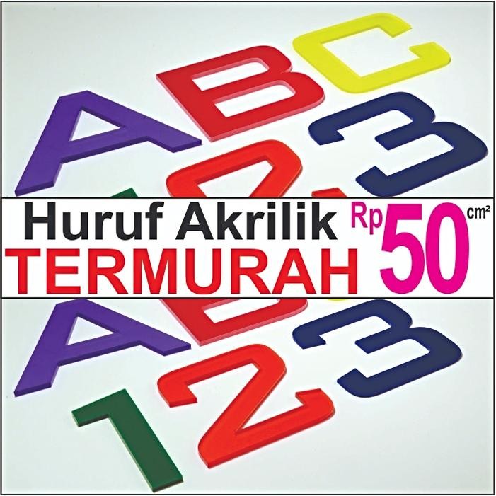 PREMIUM Huruf Timbul Akrilik (3mm) + Huruf Timbul + Huruf Timbul Acrylic