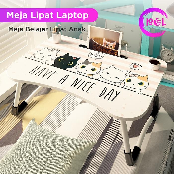 PREMIUM Meja Belajar Lipat Meja Laptop Mejal Lipat Portabel Meja Anak