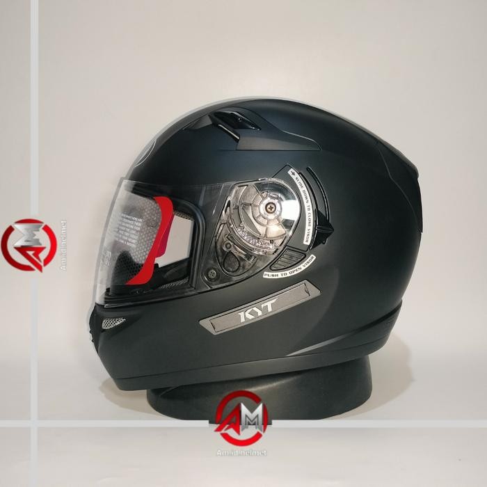 PREMIUM HELM KYT K2 RIDER SOLID BLACK DOFF KYT HELM K2RIDER KYT FULL FACE