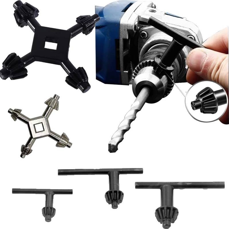 Set Kunci Pas 4 In 1 Mini Universal Multifungsi Chuck Bor Listrik Luar Ruangan Portabel Gadget Bor T