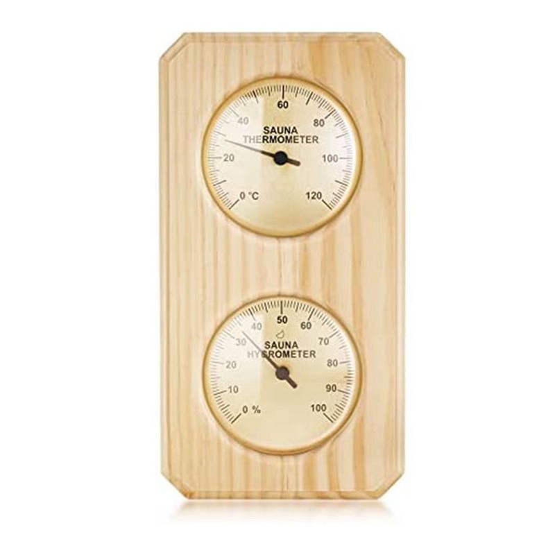 Termometer Sauna Kayu dan Higrometer 2 In 1 Pengukuran Suhu Kelembaban untuk Ruang Sauna Rumah Kelua
