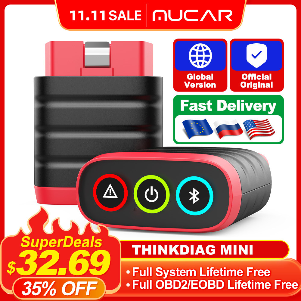 THINKCAR THINKDIAG MINI Auto OBD2 Scanner Sistem Penuh Diagnostik Semua Mobil Gratis Seumur Hidup Di