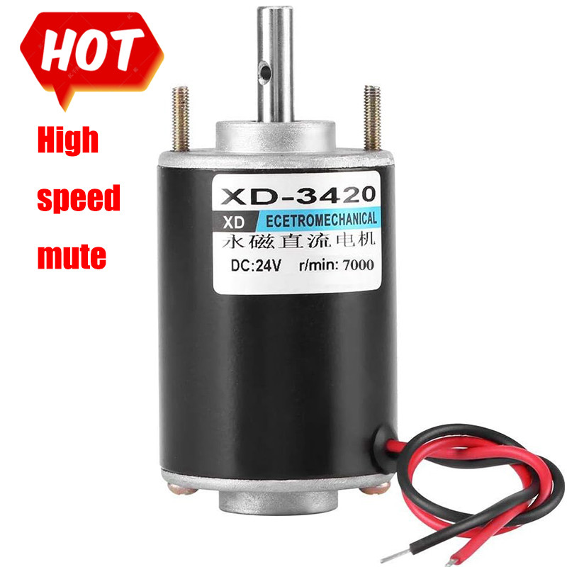 XD-3420 12V 3500RPM Motor DC Magnet Permanen, Motor Kecepatan Tinggi 24V 7000 RPM, Motor Miniatur 30