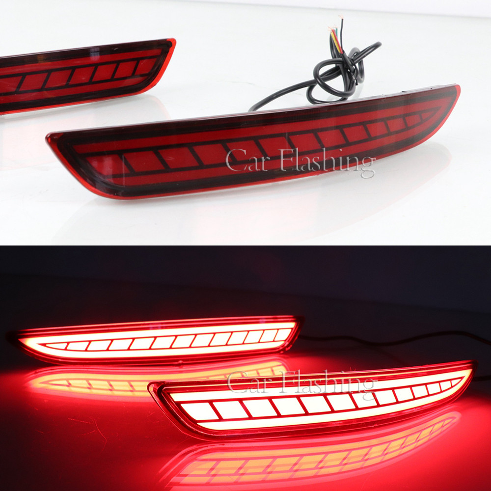1 Pasang Lampu Kabut Belakang Mobil LED Bumper Belakang Lampu Rem Reflektor Lampu Sinyal Belok Dinam
