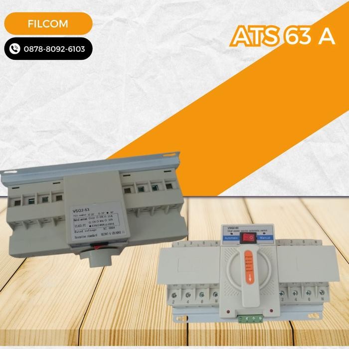 Ats Auto Transfer Switch / Ats 63A 3Phase 4 Pole Untuk Otomatis Genset